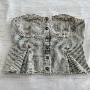 Anthropologie Denim Bustier